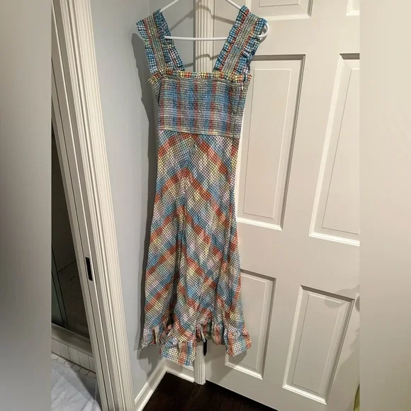 knee length dresses for ladies Sheer Midi Strap Smock Dress – Annabel